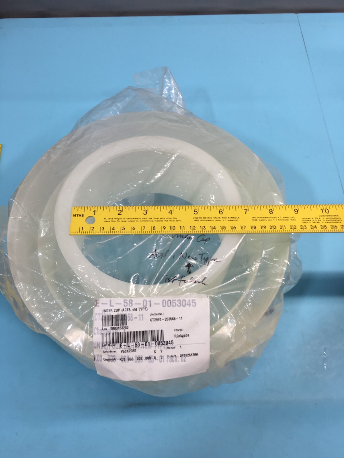 Tokyo Electron TEL CT2910-203568-11 Under Cup (ACT8, Old Type), Catch, 128632