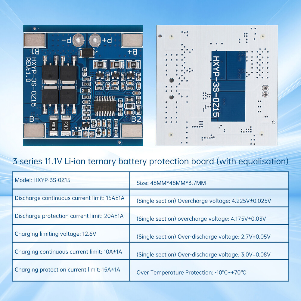 3S 12V 15/20/25/30A 18650 Lithium Battery Protection Board 11.1V 12.6V Balanced