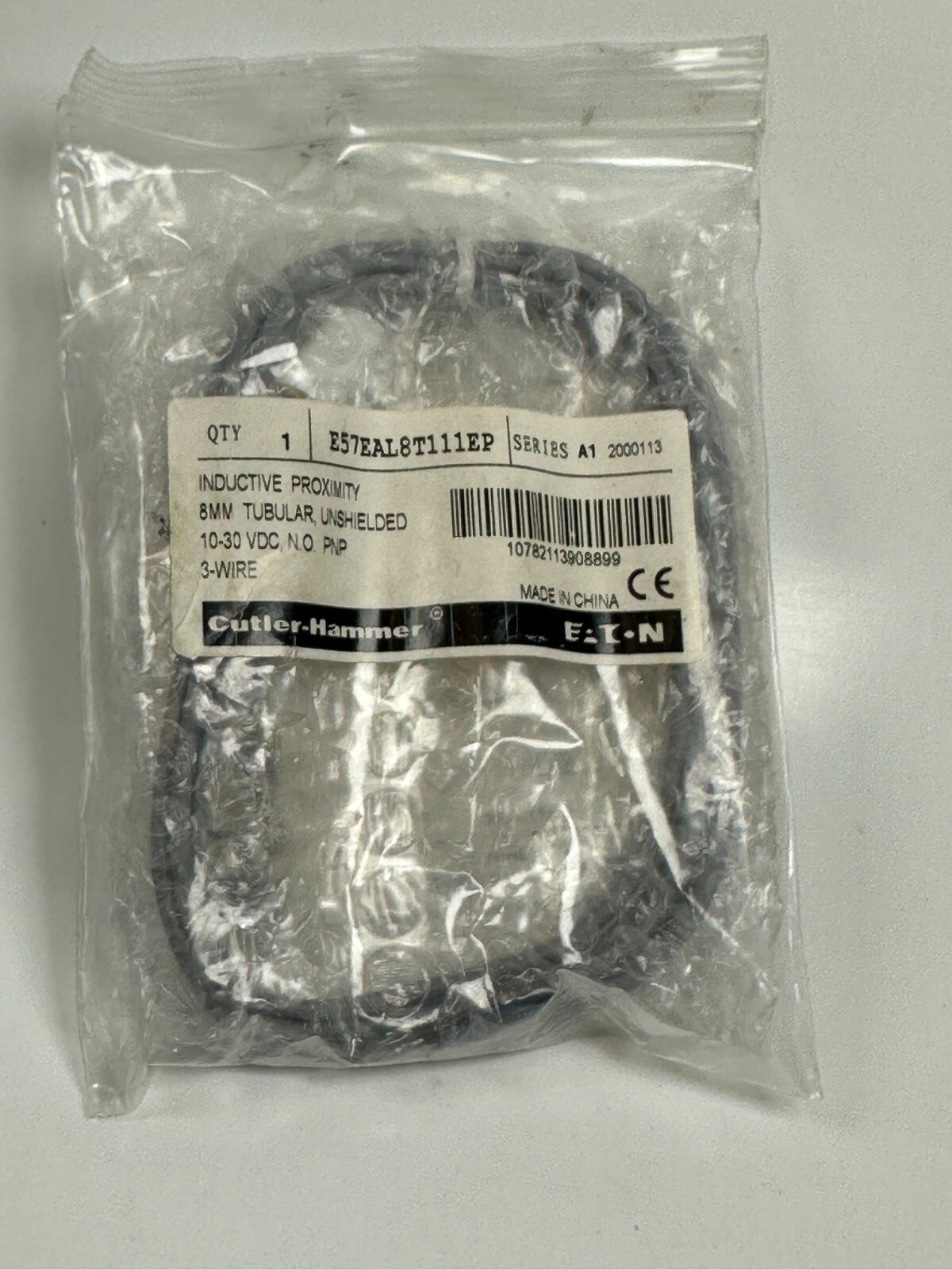 Cutler-Hammer E57EAL8T111EP Series A1 Inductive Proximity 8mm Tubular 10-30VDC