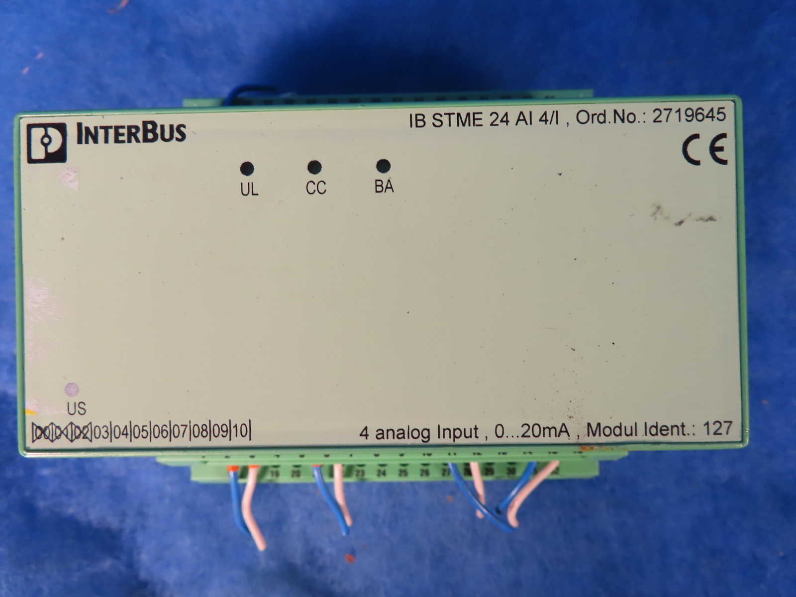PHOENIX CONTACT ANALOG INPUT MODUL IB STME 24 AI 4/I 2719645 2719629 1YEAR WARRA