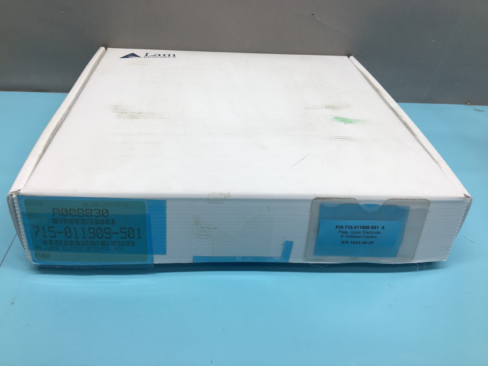 LAM 715-011909-501 PLATE, UPPER ELCTDRODE 8″ POLISHED CAPTIVE, 123496