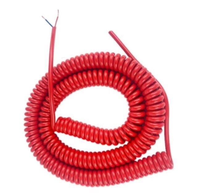 2Cores 0.5² Stretch 1/2/3/4/5/6/8/9/10Meters Spring Spiral Cable Telescopic Wire