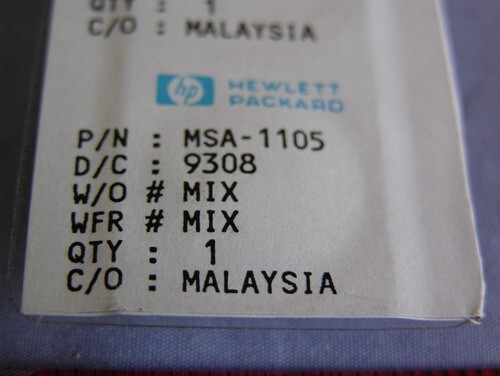 3 Hewlett Packard / Agilent MSA-1105 Cascadable Si Bipolar MMIC Amplifiers