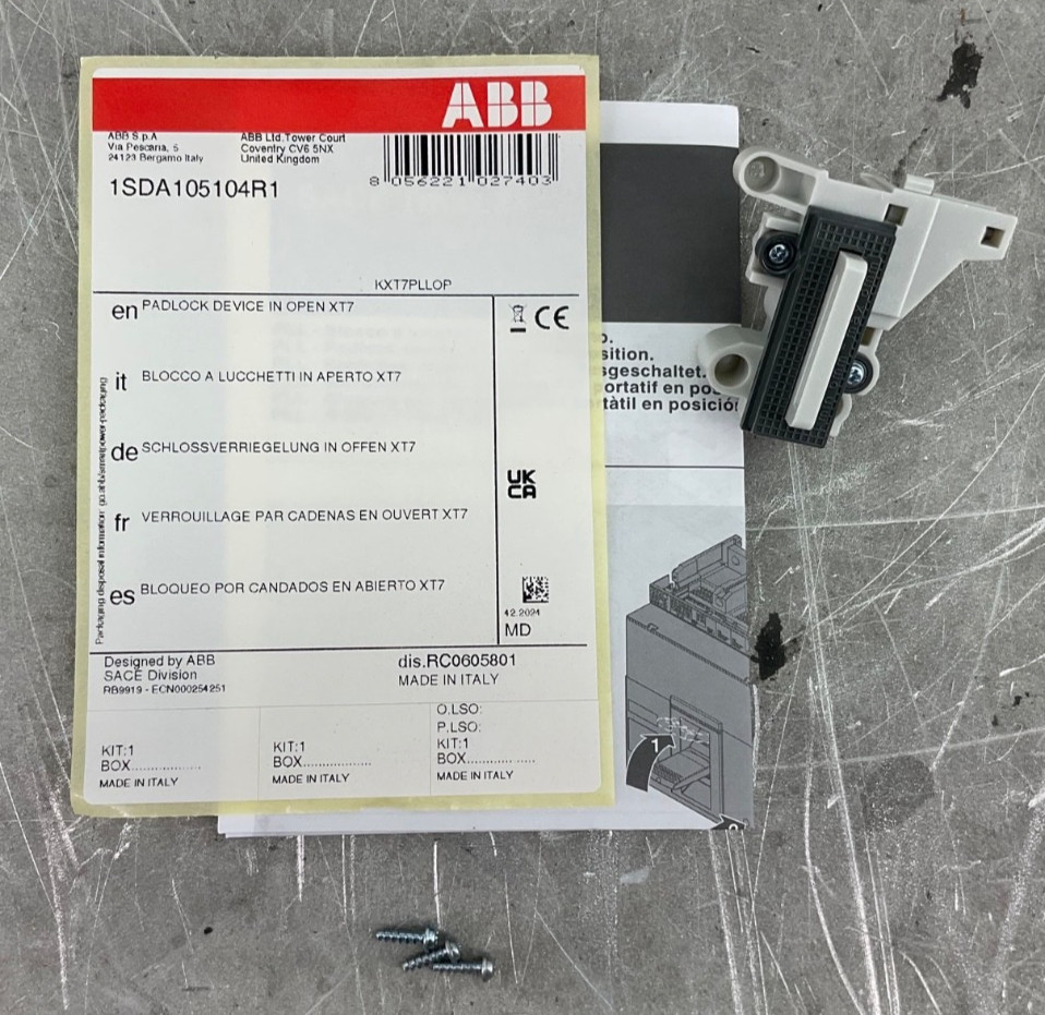 ABB KXT7PLLOP PADLOCK DEVICE OPEN XT7 NEW