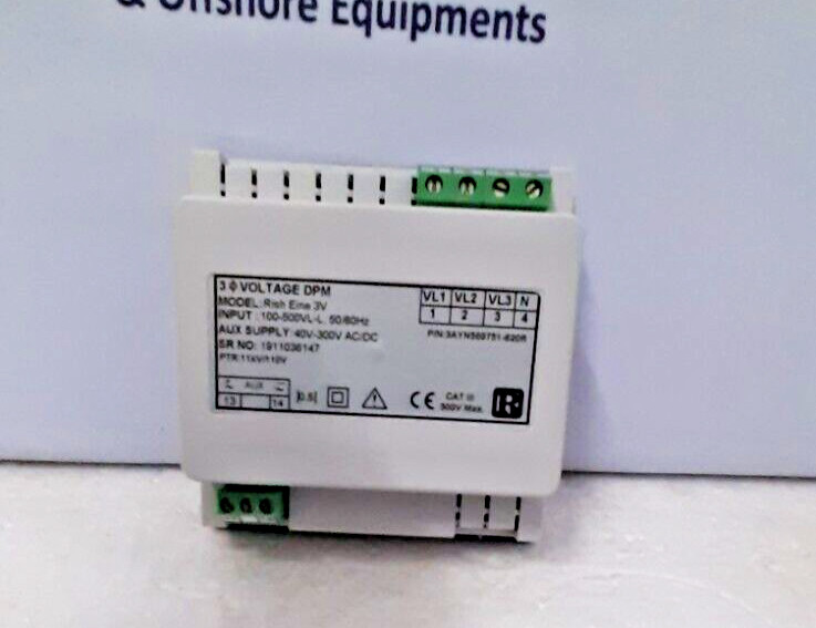 Rishabh Rish Eine 3V Voltage DPM P/N: 3AYN569751-620R Input 100-500 VL-L