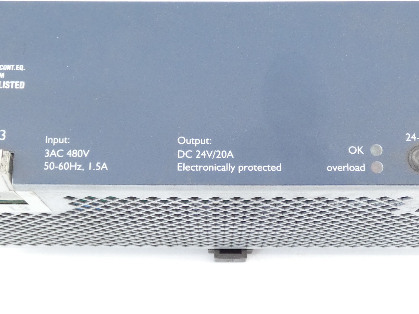 Sola SDN 20-24-480 Power Supply 24VDC 20A 50-60Hz