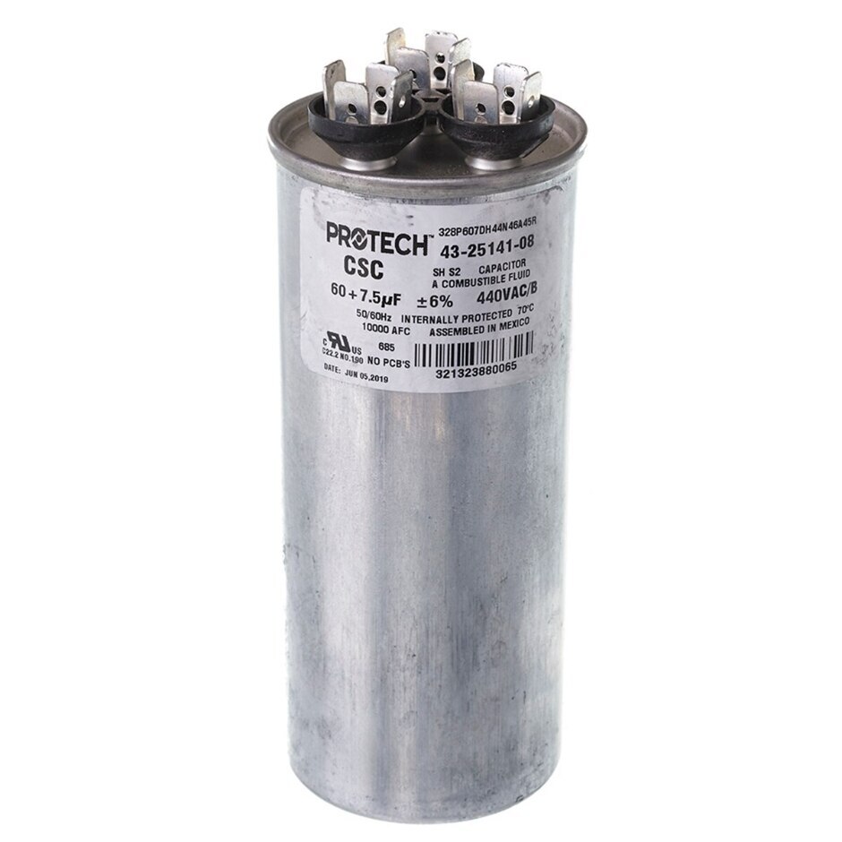 43-25141-08 Dual Round Capacitor 60uf/7.5uf 440V NEW