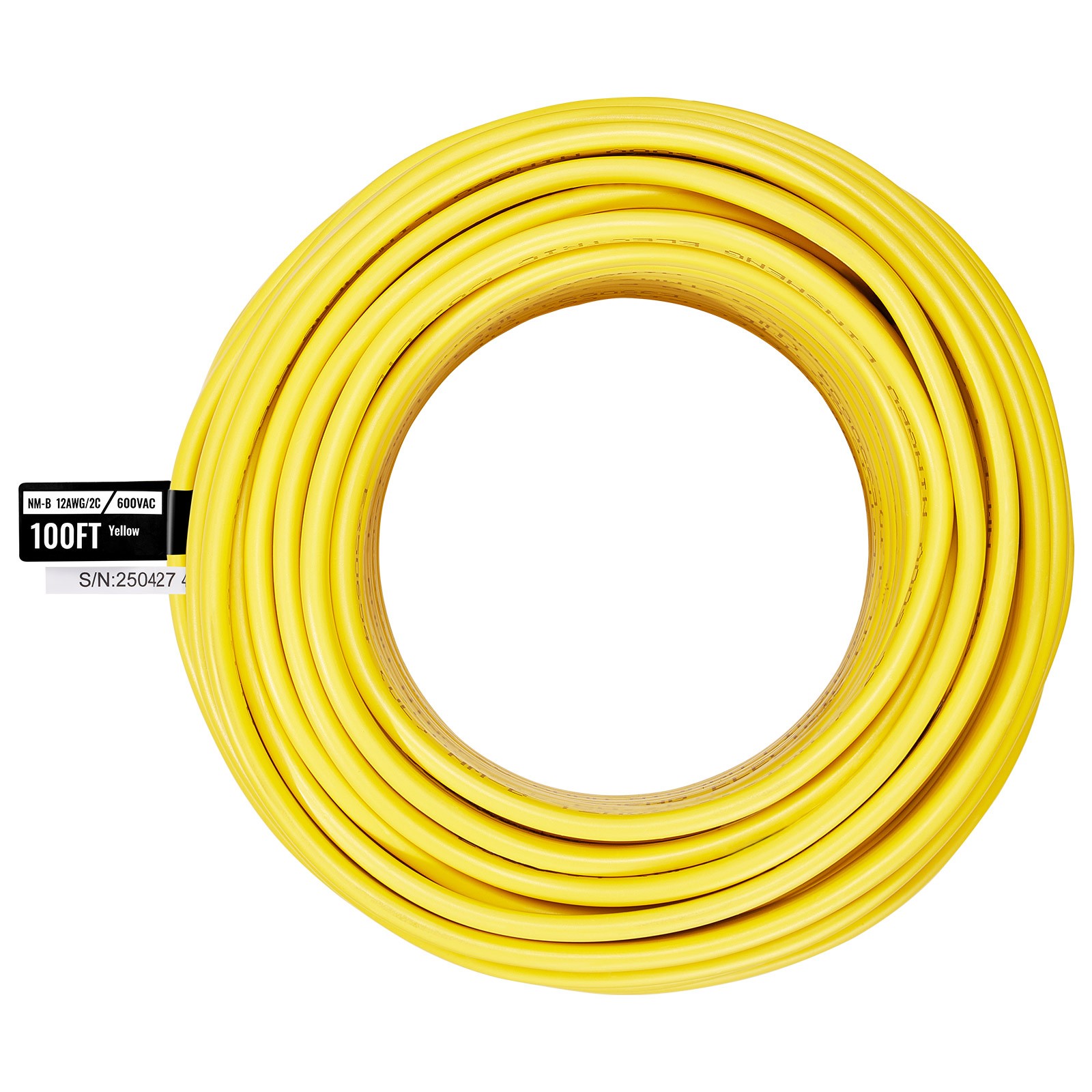 NM-B Wire 12AWG/2C Copper Core Cable 100 ft Electrical Wire with Ground