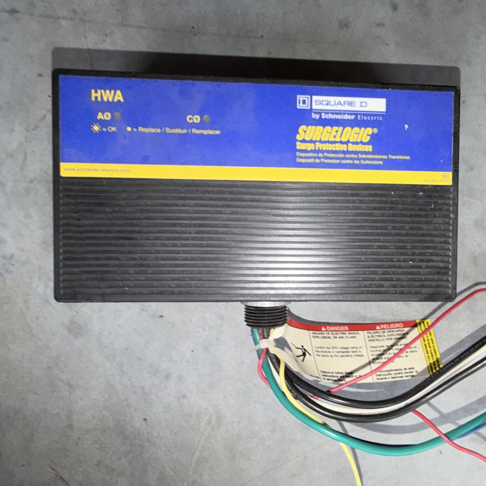 Square D SurgeLogic Surge Protective Device Type 2 TVS1HWA80X