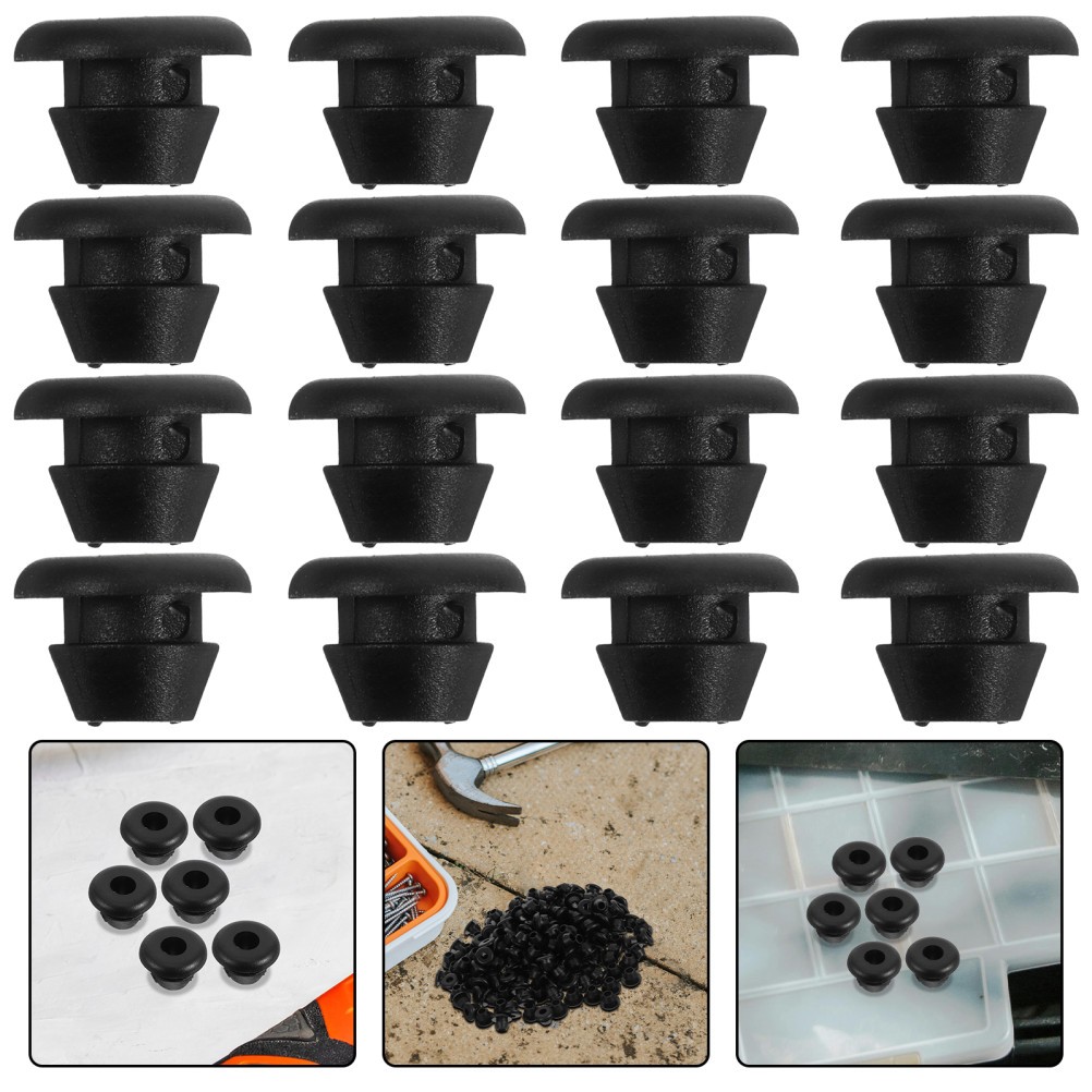 200 Pcs Round Hole Plugs Rubber Gasket Automotive Wiring Electrical Grommet