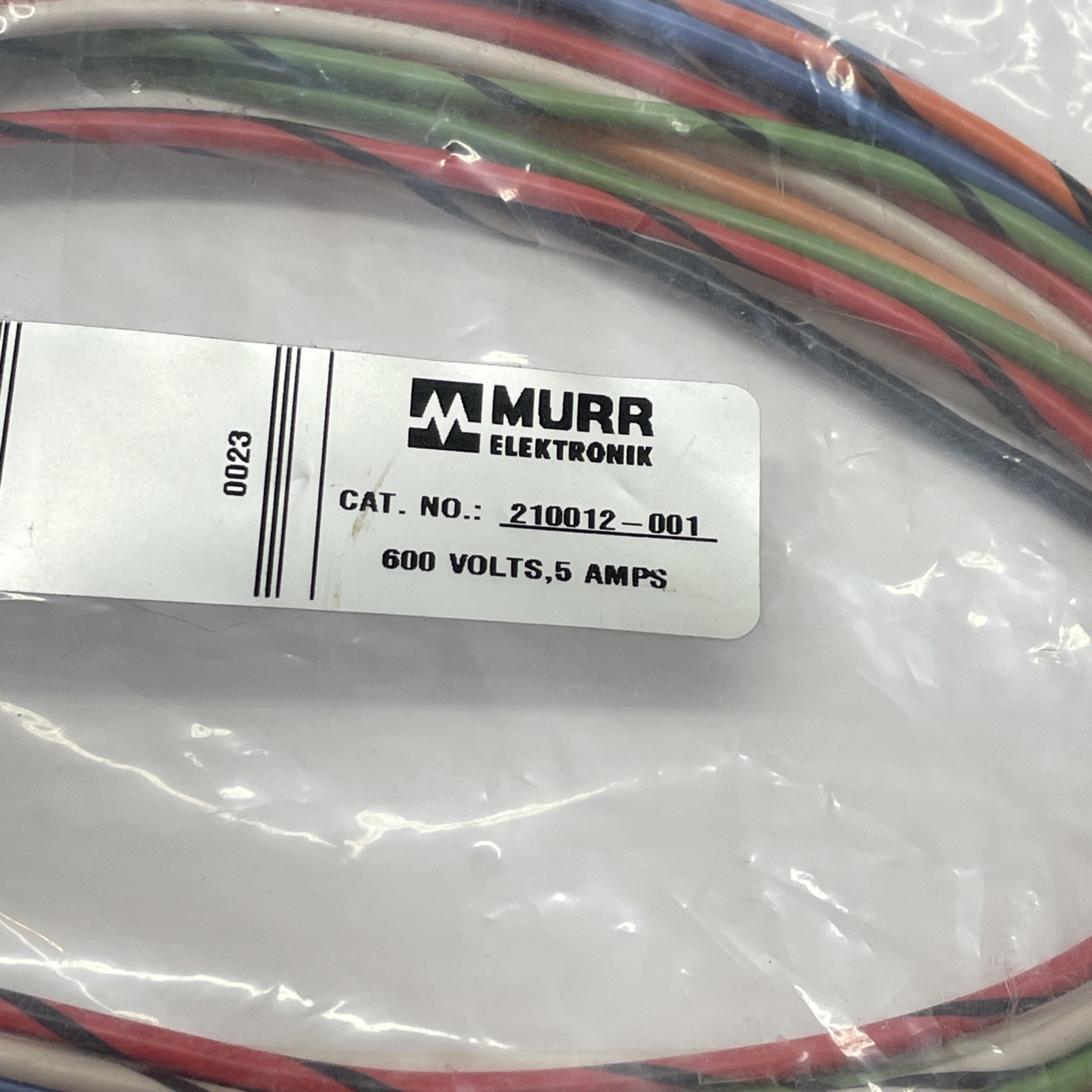 MURR ELEKTRONIK 210012-001 600 VOLTS 5 AMPS NEW
