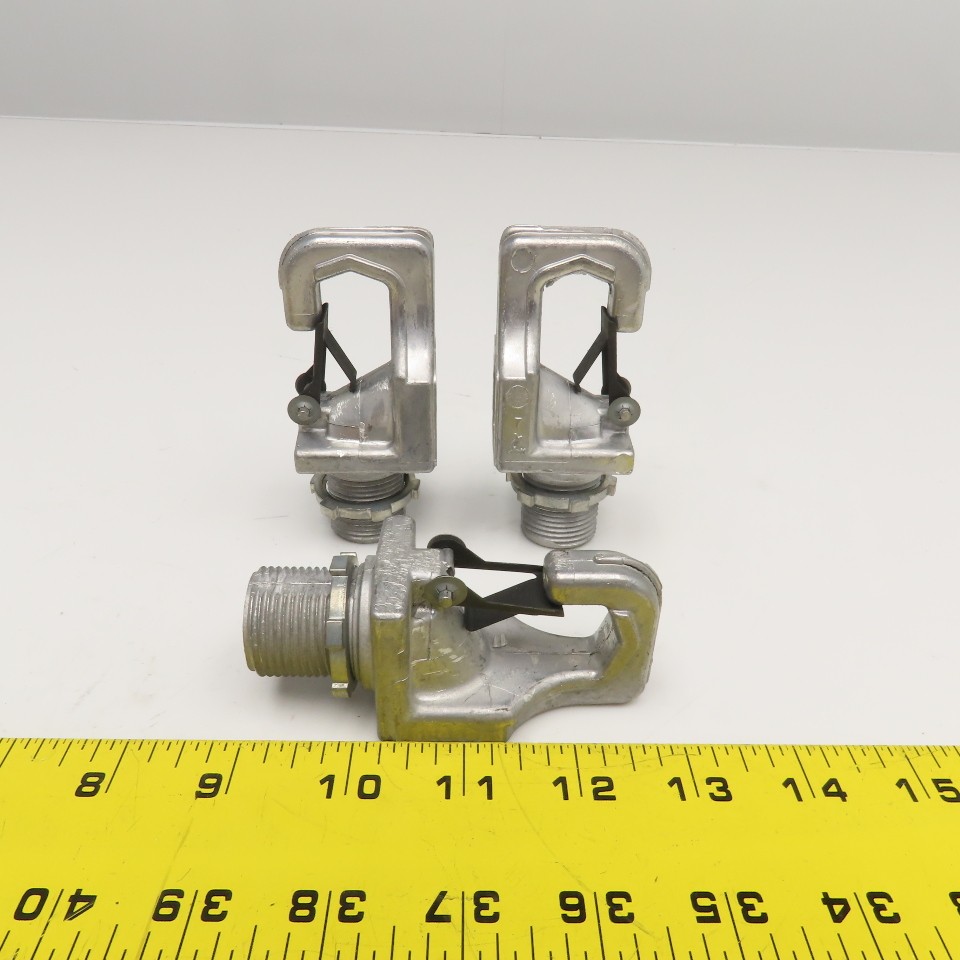 3/4″ HID Fixture Hanger Safety Hook Cast Aluminum Lot Of 3