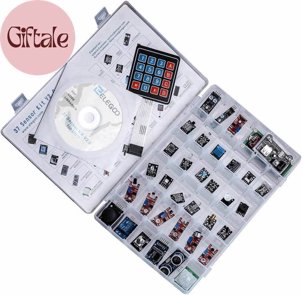 Upgraded 37 in 1 Sensor Modules Kit with Tutorial Compatible with R3 MEGA 2560 N