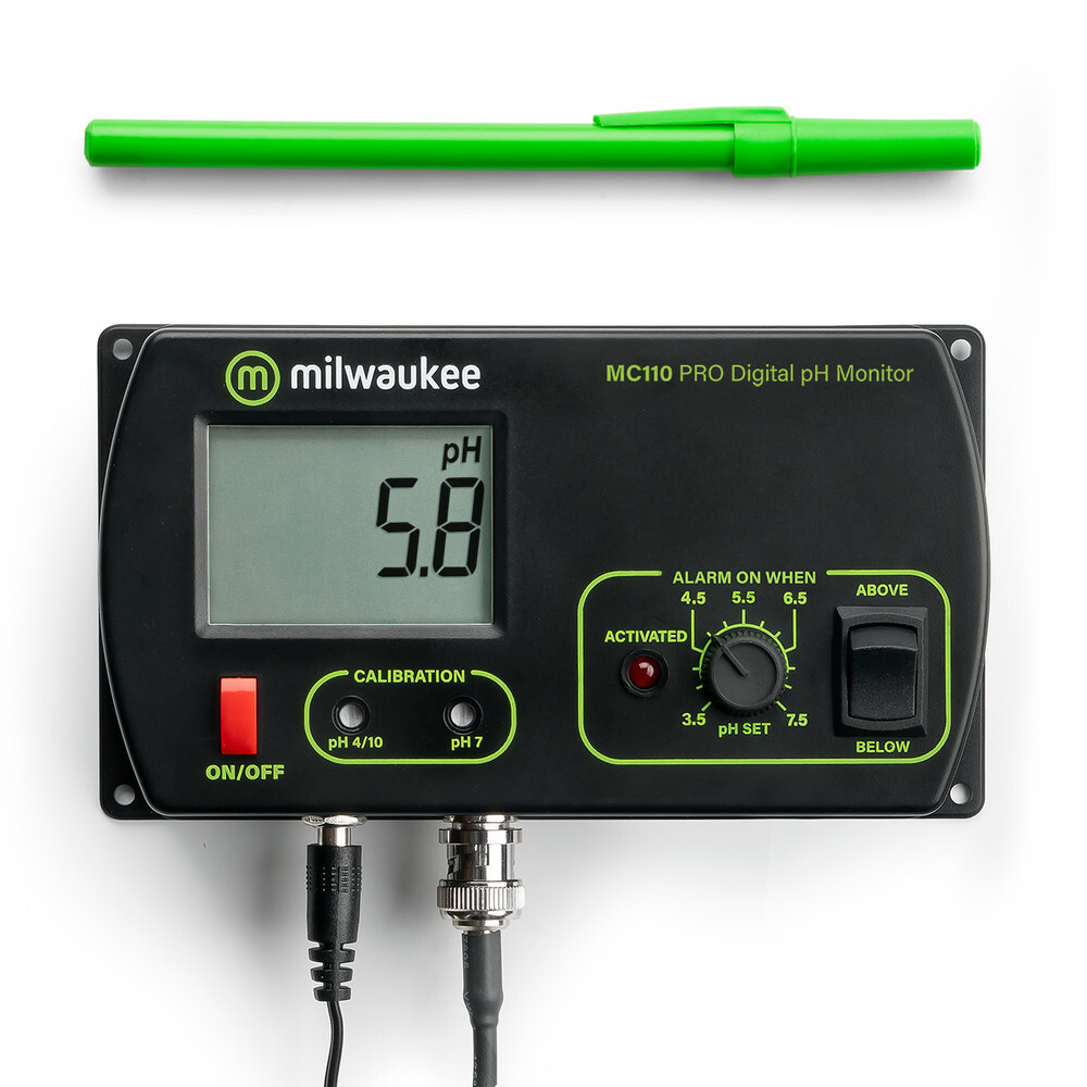 Milwaukee MC110 PRO pH Monitor Mid Range for USA 110V for Hydroponics,