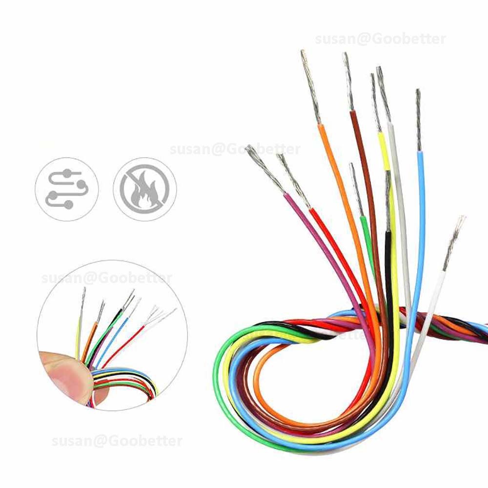 PTFE Cable Wire 26 28 30 32 34 36 40 AWG Flexible Tinned Copper Stranded UL10064