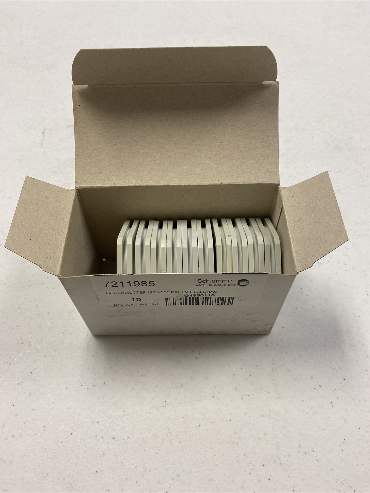 NEW, (LOT 10) ALTECH CORP. SCHLEMMER 7211985 GEGENMUTTER ISO M50 LOCKNUT PA6