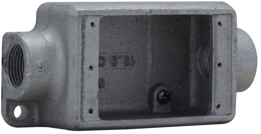 Crouse Hinds FDC1, 1-Gang, 1/2″ Hub, Iron Alloy, Deep, Cast Device Box, 1pc