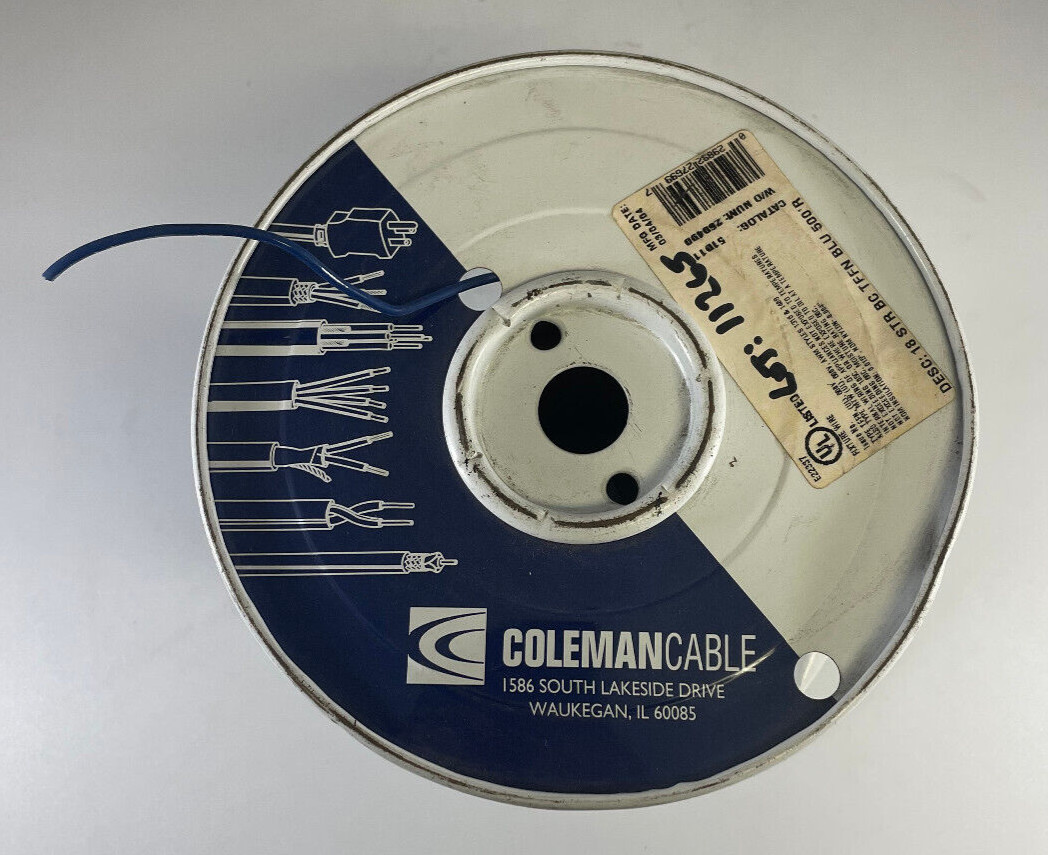 (25 FT)COLEMAN CABLE E22337 (UL) TFFN 600V OR AWM STYLE 1316 & 1408 600V 16 AWG