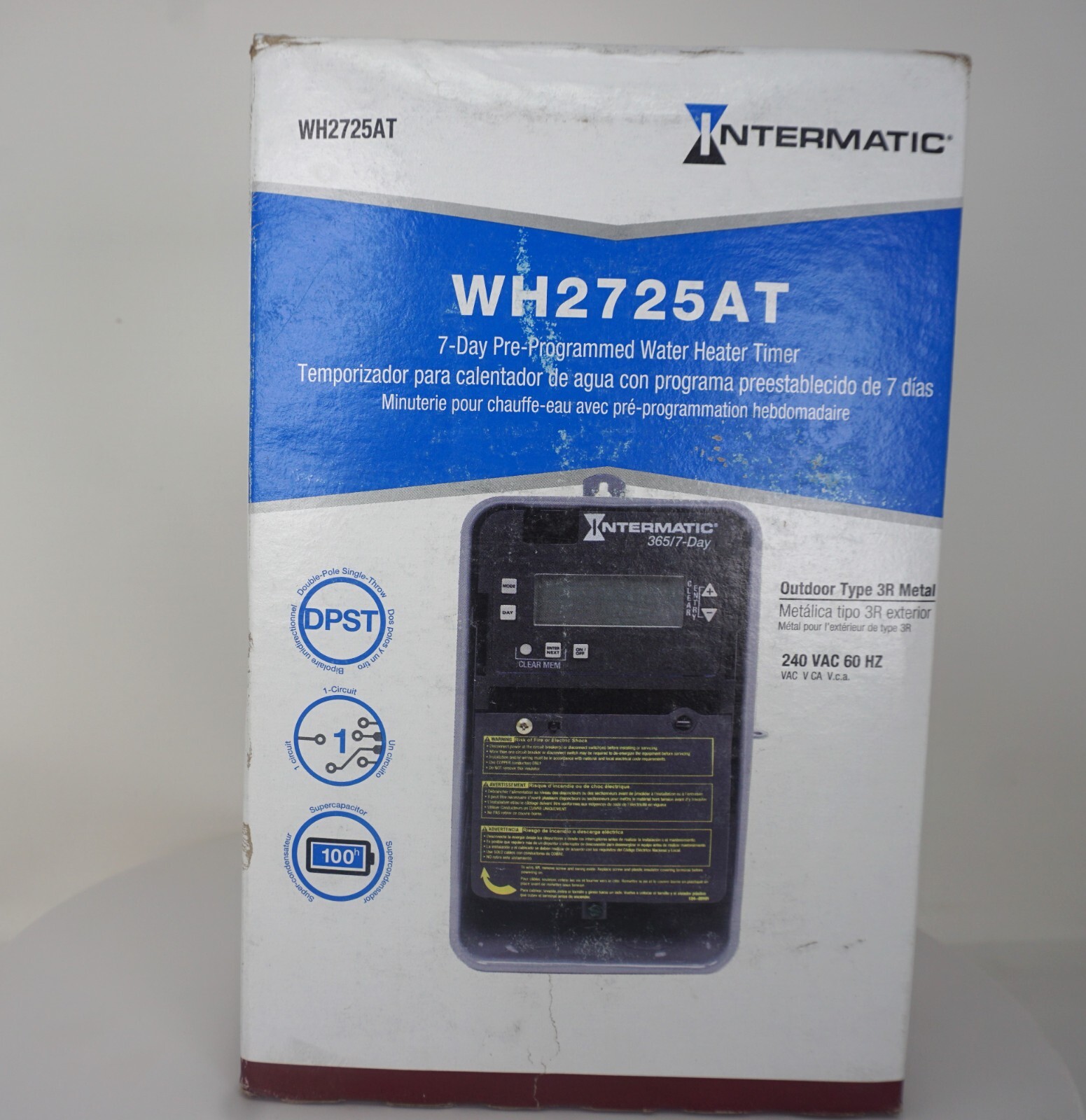 WH2725AT INTERMATIC Pre-Programmed 7-Day Water Heater Timer