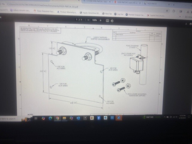 L COM HGX-PMT24 Mounting Kit