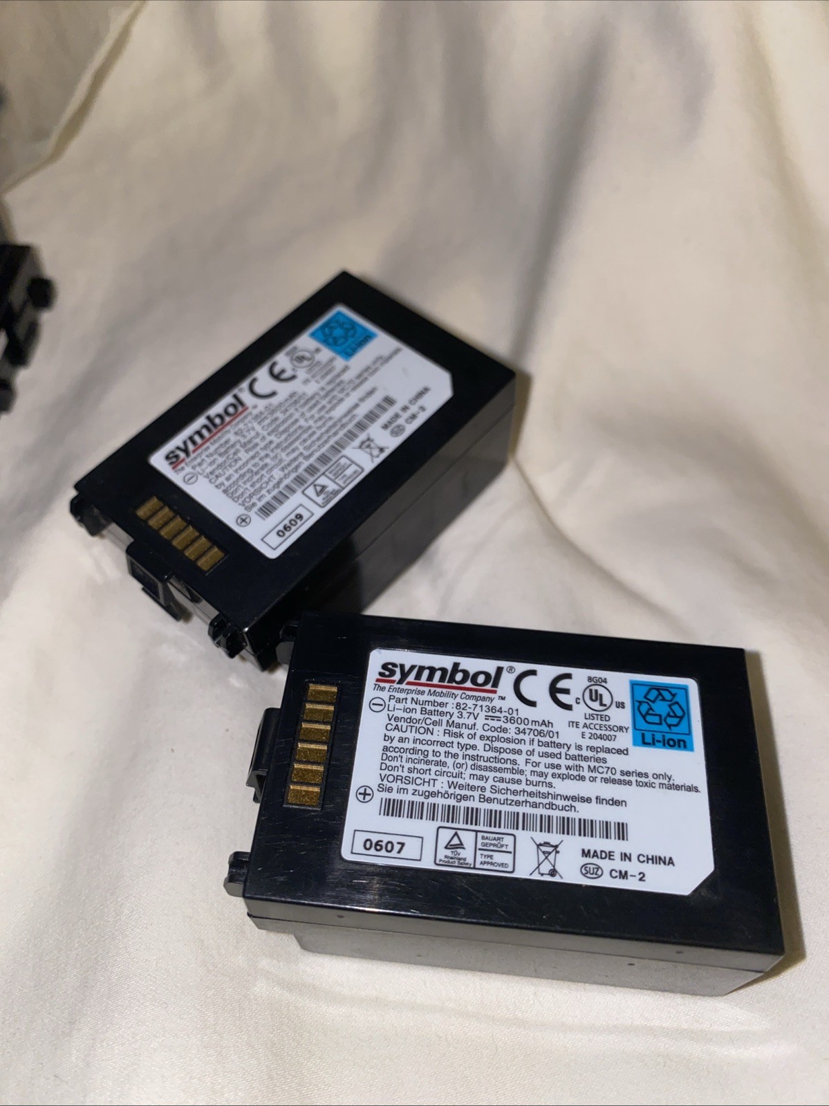 Lot of 6 Barcode Scanner Battery 82-71364-01 Symbol 3.7V 3600mAh Ext. Li-Ion