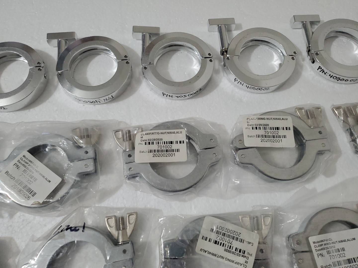29pcs NW40 / KF40 WING-NUT CLAMP Aluminum – Vacuum Part Lot NEW