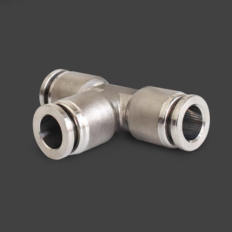 4/6/8/10/12/14/16mm Tube Tee Pneumatic Air Hose Coupler Fitting Quick Connectors