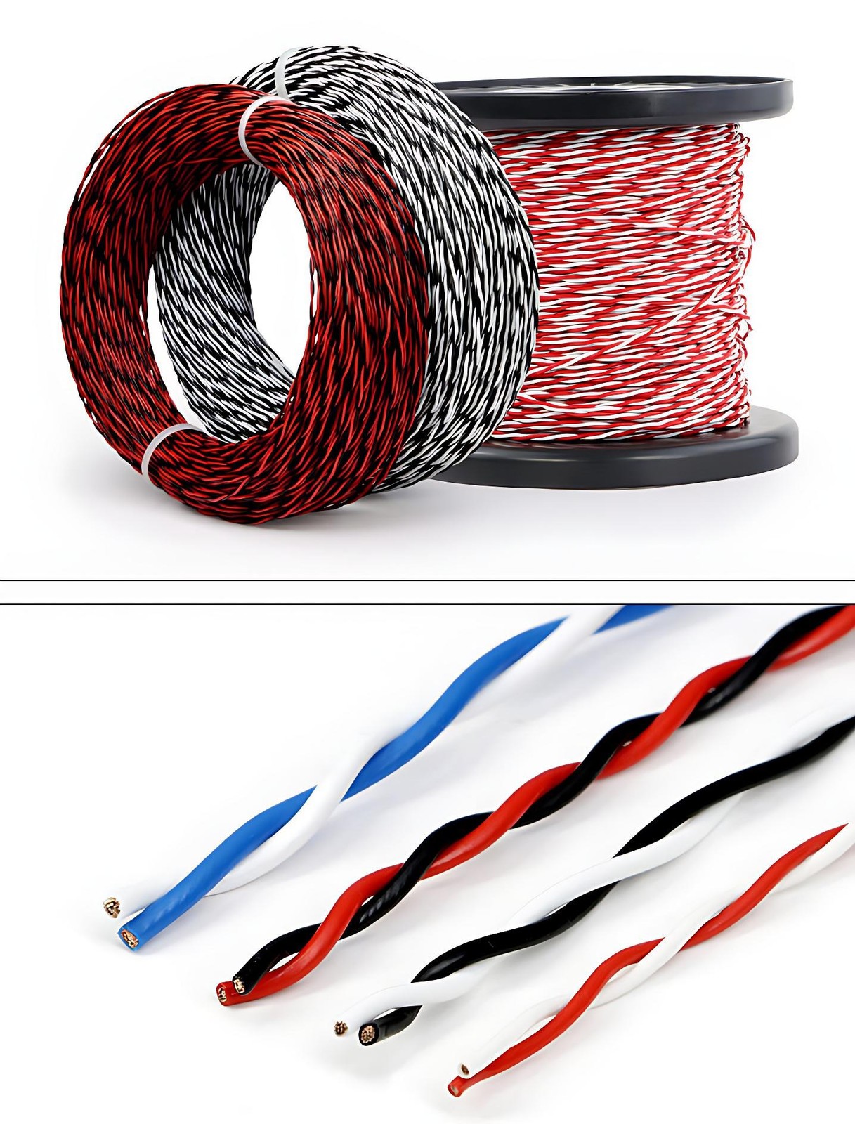 0.12~2.5mm² Wire Twisted Pairs 1~100 Metres Long PTFE hi-temp wire twisted pair