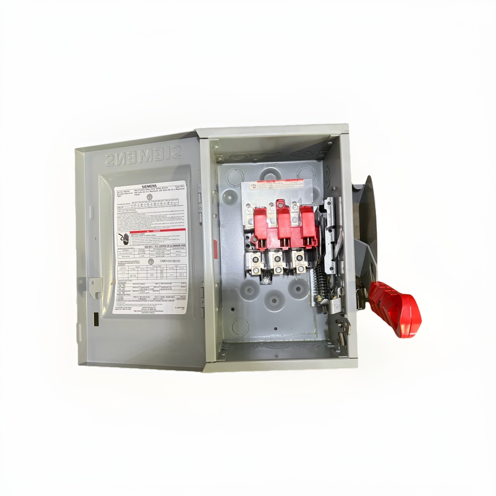 Siemens HNF361 Non Fused Heavy Duty Safety Switch 3P, 30A, 600V