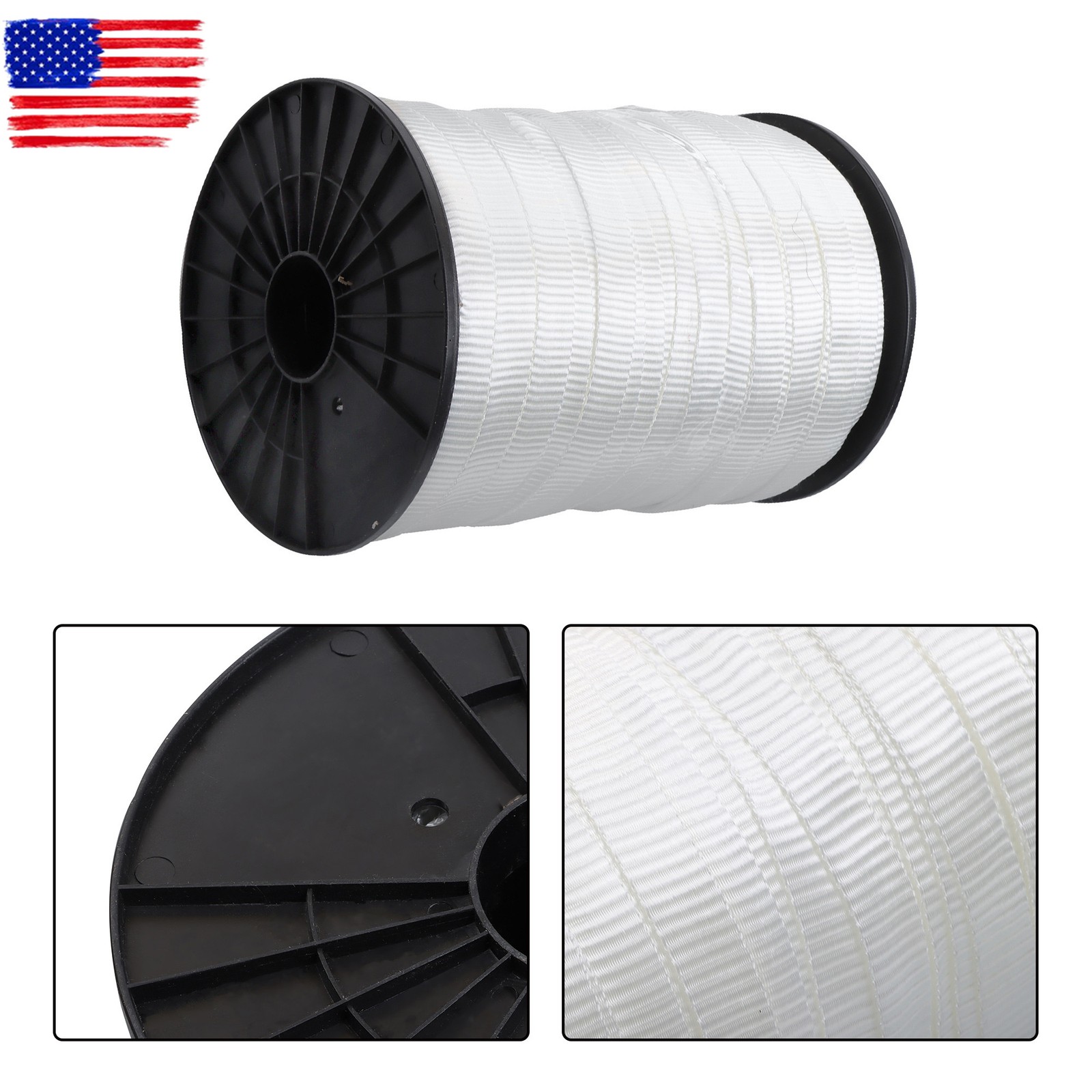 3/4″ × 600′ Mule Tape Flat Rope，Polyester Pull Tape，2500 Lb Tensile Capacity