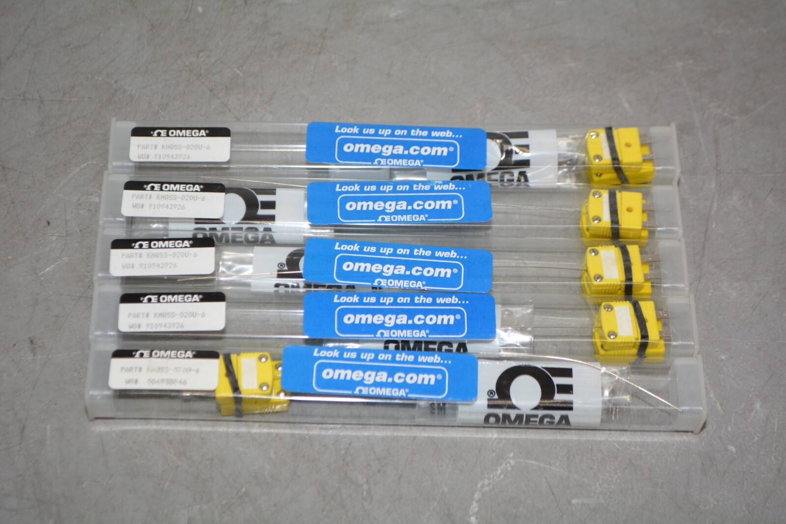 ^ Lot 5x Omega KMQSS-020U-6 6″ Thermocouple Probe #X4186