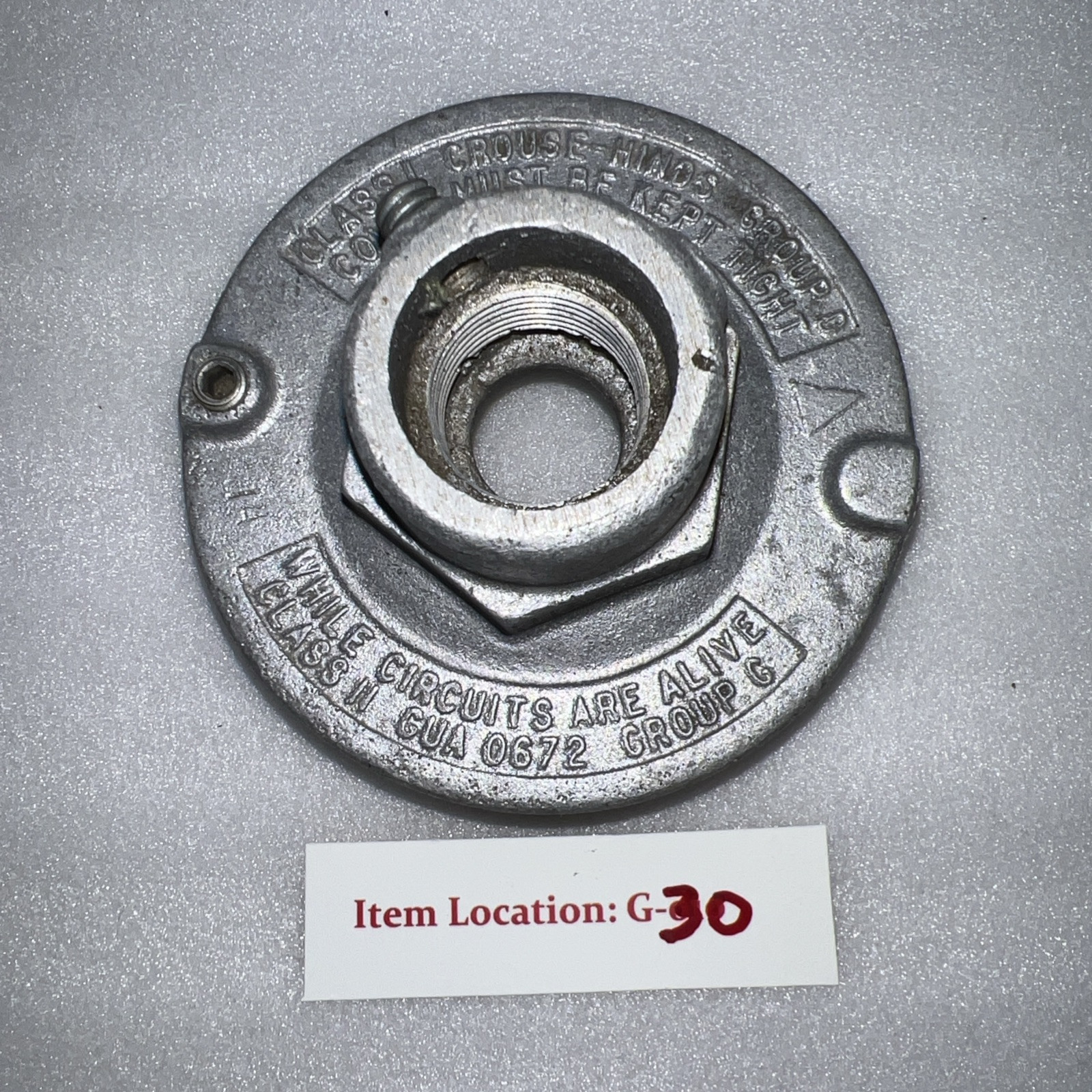 Crouse-Hinds GUA0672, 3″ Cover 3/4″ Aluminum Explosionproof Box Cover