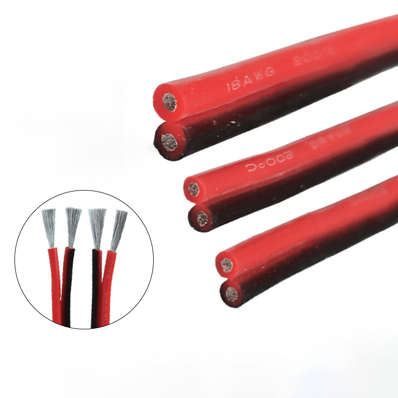 Flexible Soft Silicone Wire Cable 8/10/12/14/16/18/20/22AWG High Temp Resistance
