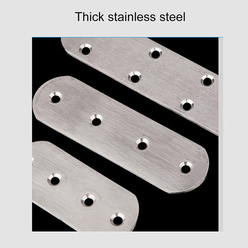 Repair Plate Flat Straight Fixing Mending Corner Brace Bracket Stainless Steel