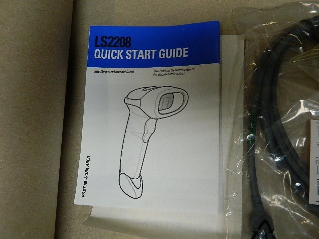 Zebra Symbol LS2208-SR20007R-4R Bar Code Scanner with Hardware and Stand NEW