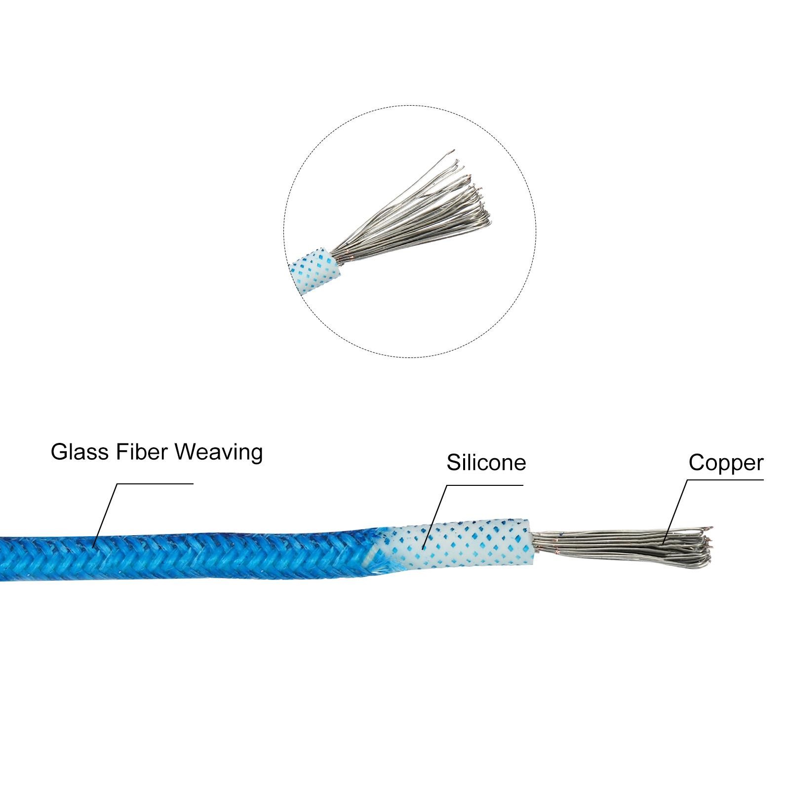 9.8ft 14AWG Electronic Wire High Temperature Electrical Silicone Cable Blue