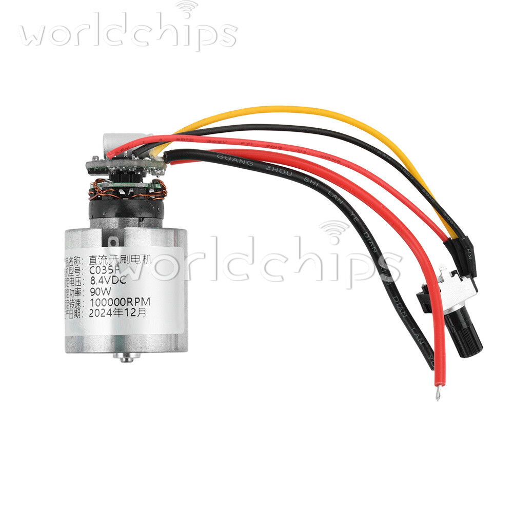 DC9V12V24V 100000RPM BLDC 3-Phase Ultra High Speed Brushless Motor W/ Driver Fan
