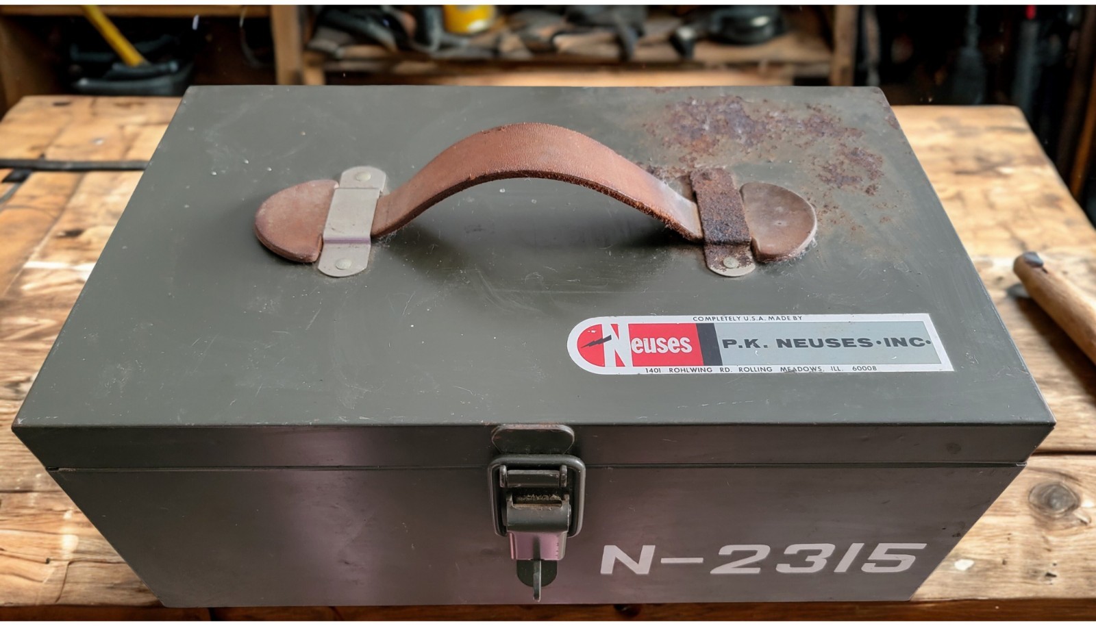 Vintage P.K. Neuses N-2315 Electricians Stamping Kit With Original Metal Case