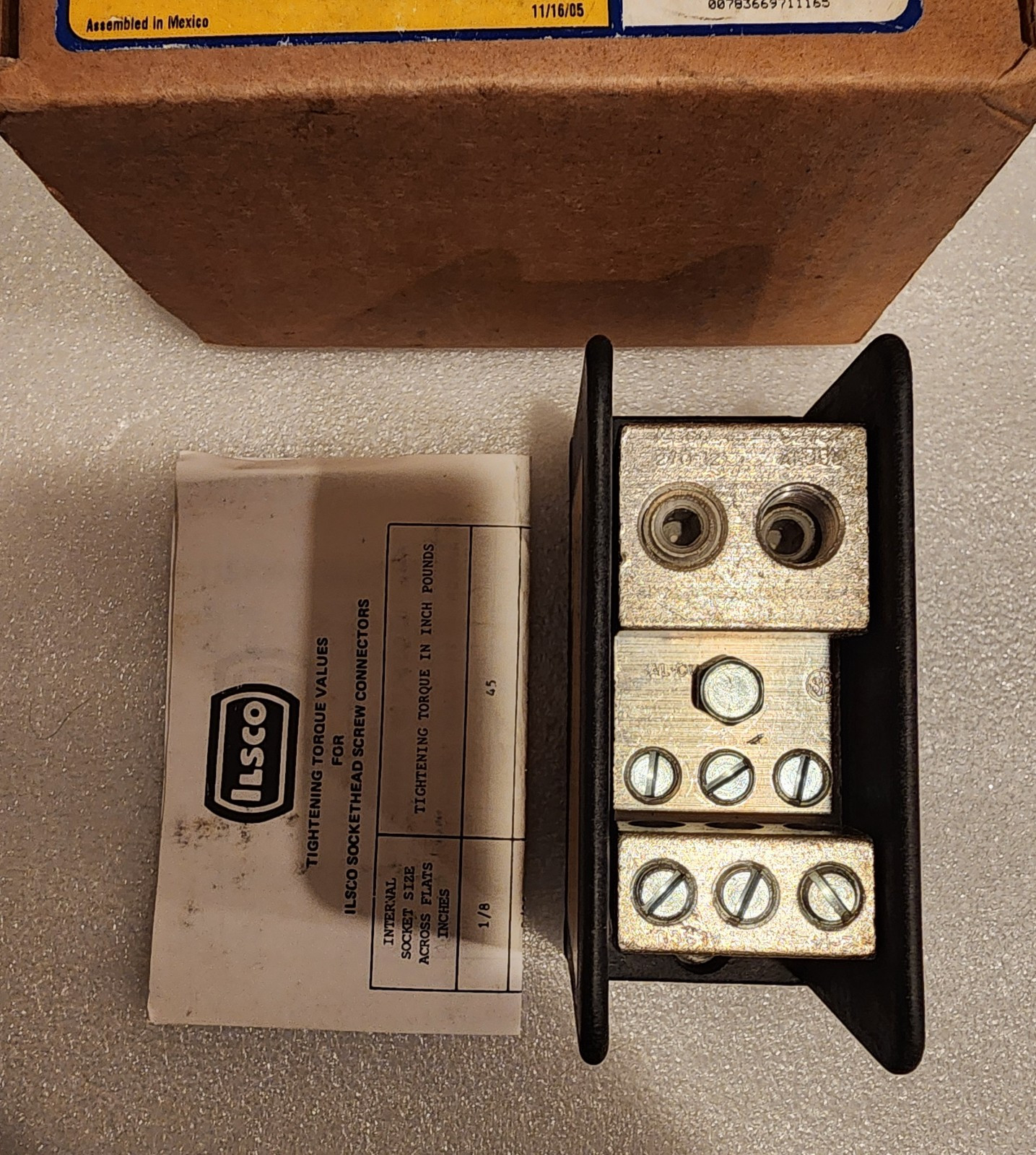 Ilsco PDB-26-2/0-1, 12 to 2/0, 14 to 2 AWG Secondary, Distribution Block, 1pc