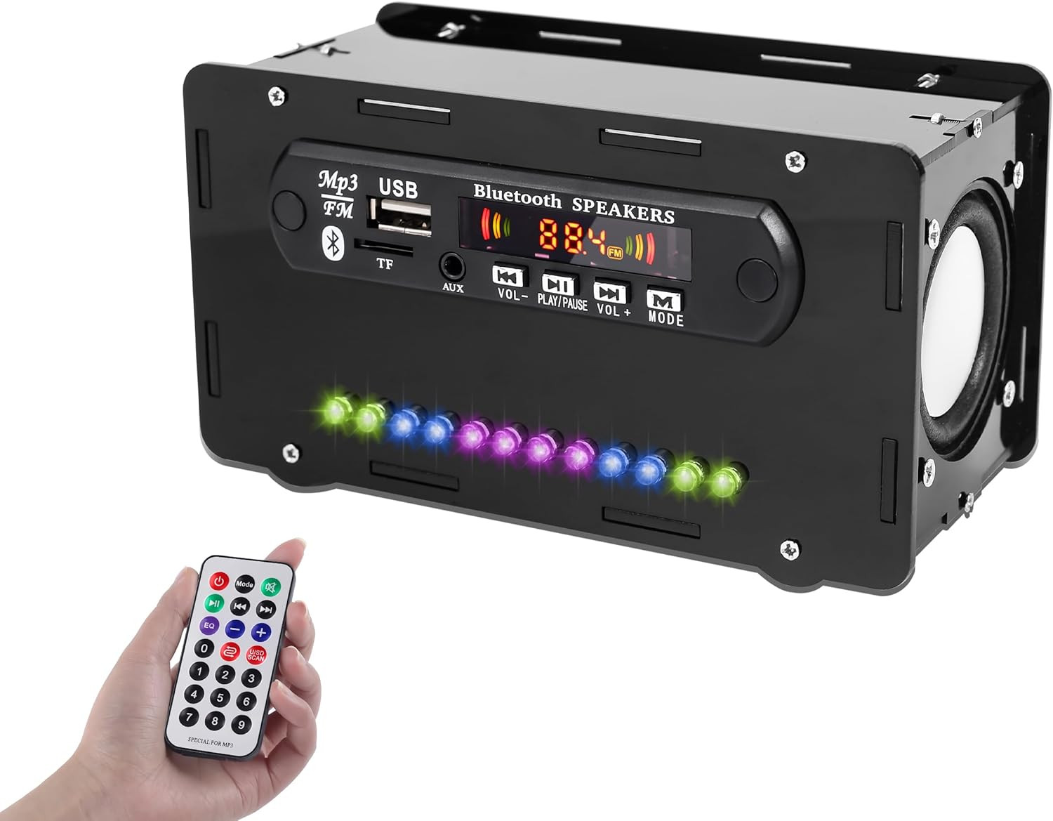DIY Bluetooth-Compatible Speaker Kit, DIY FM Radio Soldering Practice Kit USB Ho