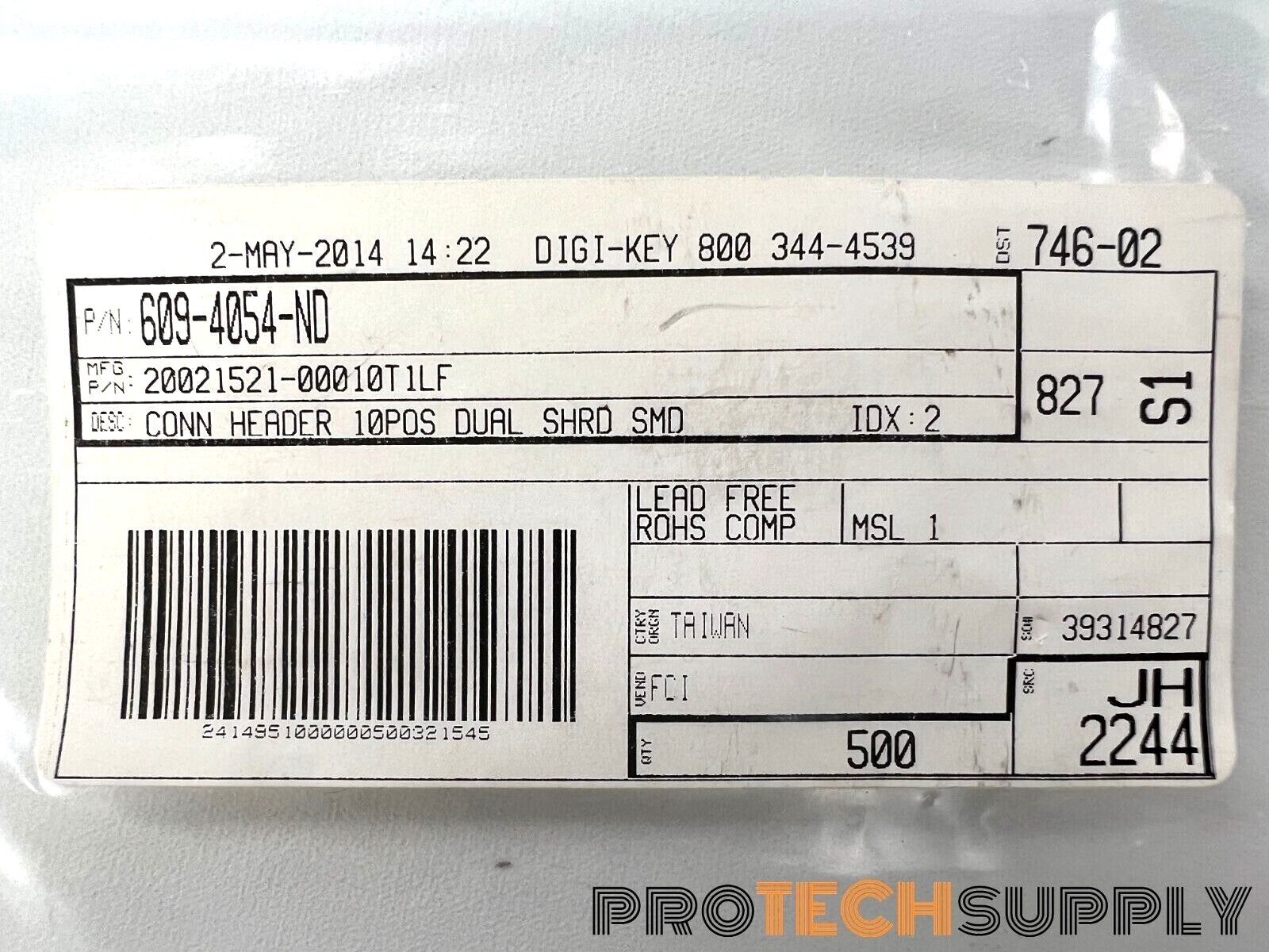 NEW (Pack of 22)Amphenol 20021521-00010T1LF Connector Header Surface Mount 10Pos