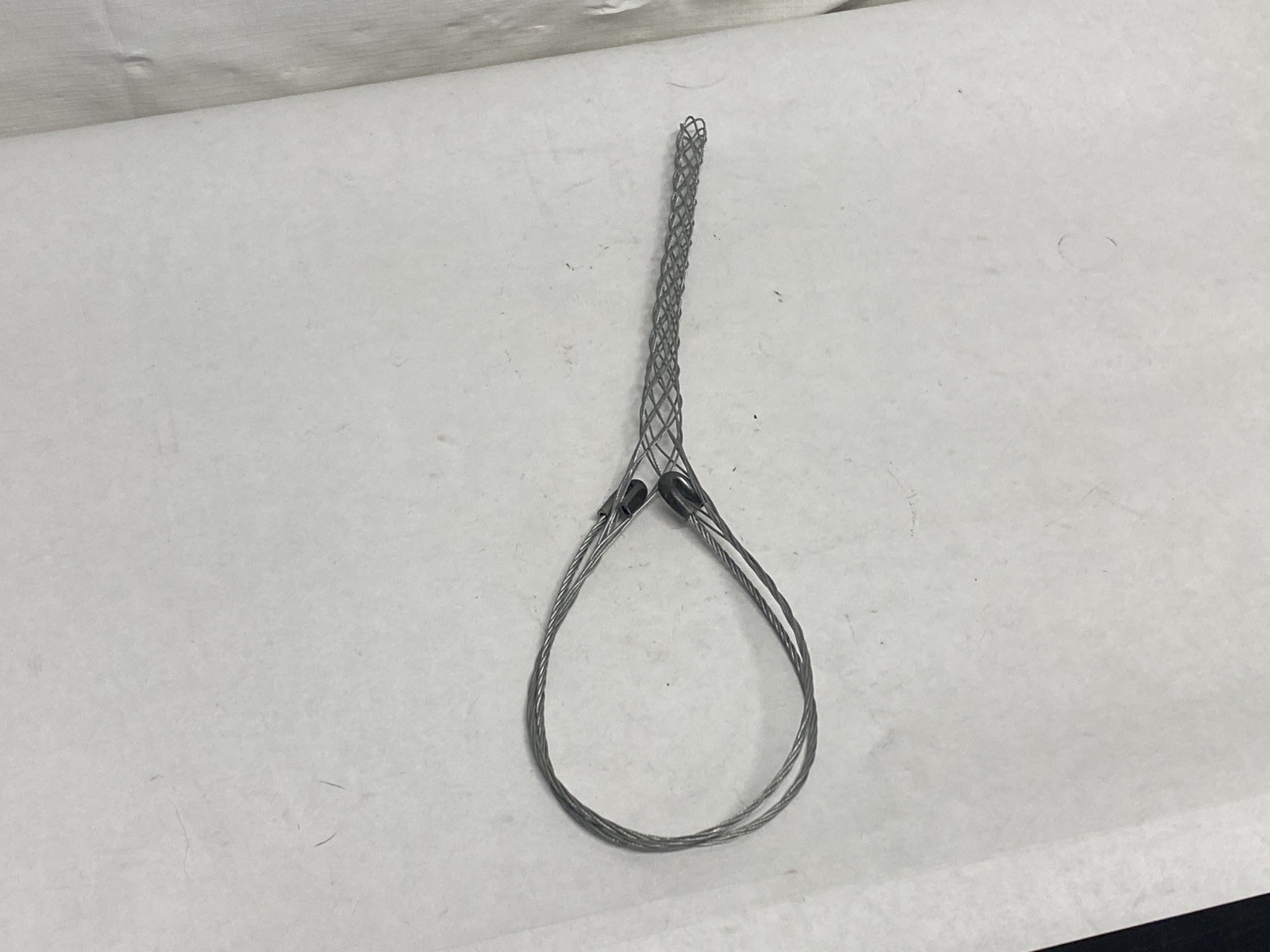 NEW OLD STOCK Unbranded 10” Long 7/8” Diameter 2 Hook Eyes Steel Mesh Cord Grip