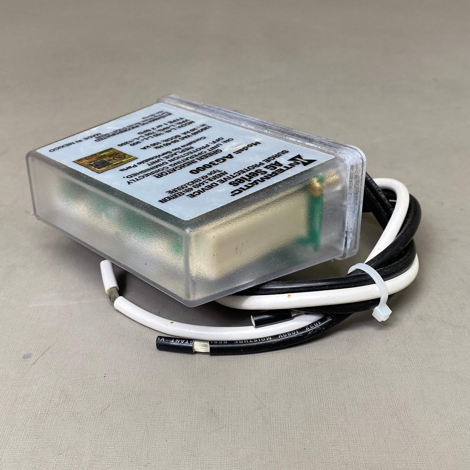 INTERMATIC 1 Phase Types 1 &2 SPD AG Series AC Surge Protector White 415-48999-0