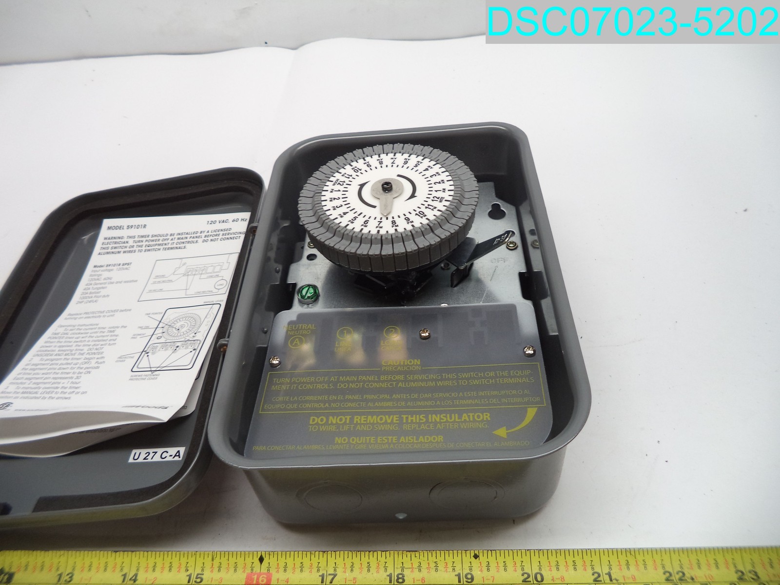 Woods 59101R Outdoor 24-Hour Heavy Duty Mechanical Time Switch 120V