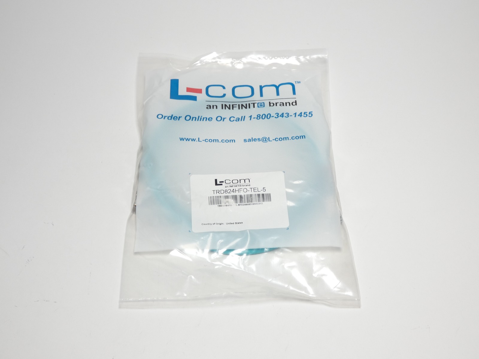 *Lot of 2* L-Com TRD824HFO-TEL-5 Cat5e Industrial Ethernet Cable 5Ft – NEW Su…