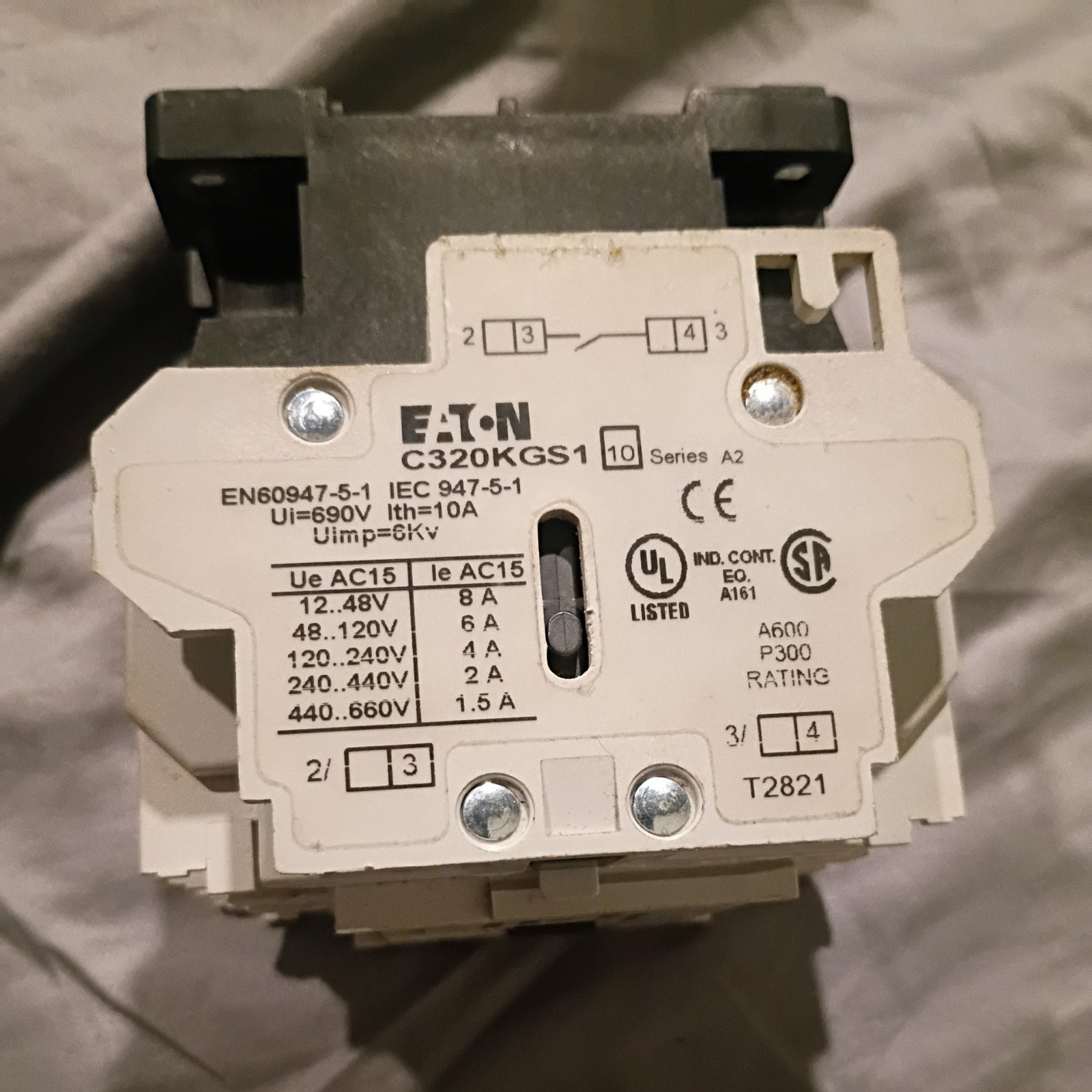 Eaton AN16BN0 Nema Size 0 18A Contactor Series C1