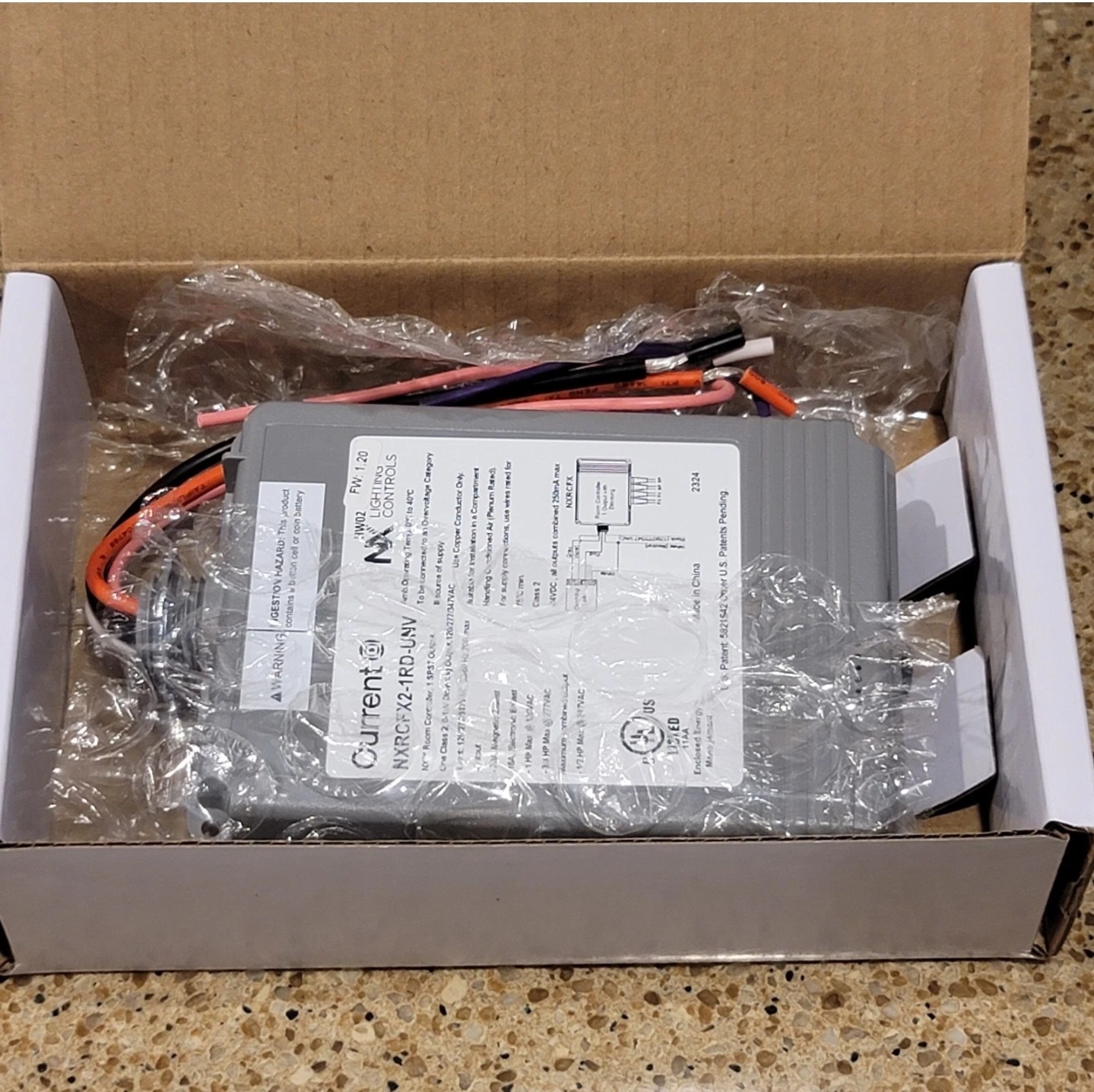 NX Lighting HUBBELL NXRCFX2-1RD-UNV Room Controller, FX Bus Compatible, 1 SPST