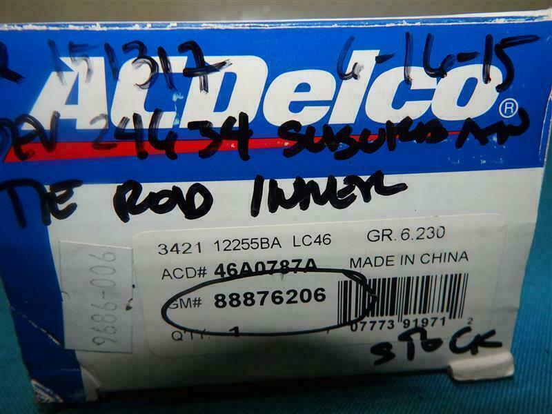 AC Delco GM 88876206 Inner Steering Tie Rod 30 Days Warranty Fast Shipping