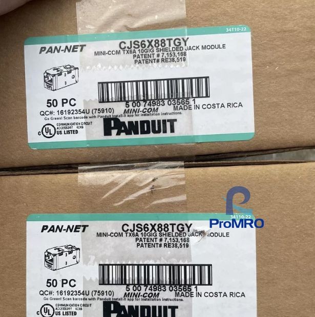 50PCS/Box New For CJS6X88TGY For Mini-Com TX6A 10GIG Shielded Jack Module