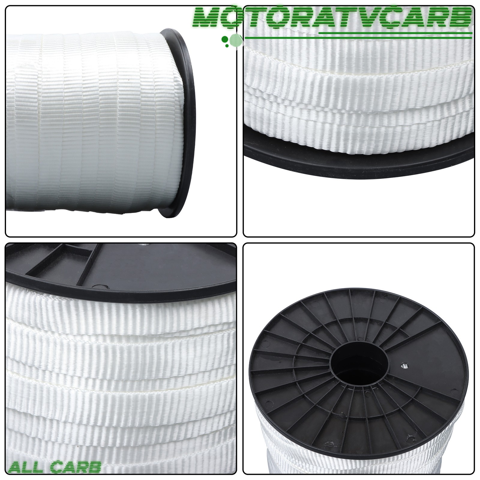 ALL-CARB Polyester Pull Tape Webbing Mule Tape Flat Rope 3/4in × 528 Feet